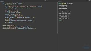 Ep 22 Functions Part 2 Keyword Args, Defaults, Args, Kwargs, Scope