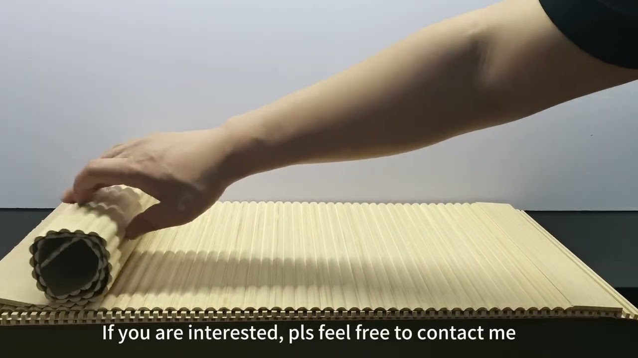 Flexible solid bamboo wall panel