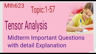 Mth623 Topic:16 17 Handwritten notes Tensor Analysis