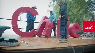 Timelapse Making-Of Instalación Marca Chile en el Parque Metropolitano