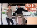 How to build a DIY CORNER KITCHEN in a CAMPERVAN | Renault Master Conversion Ep 16
