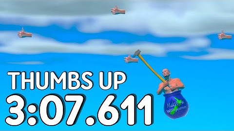 Getting Over It - Thumbs Up Map in 3:07.611 (World Record)