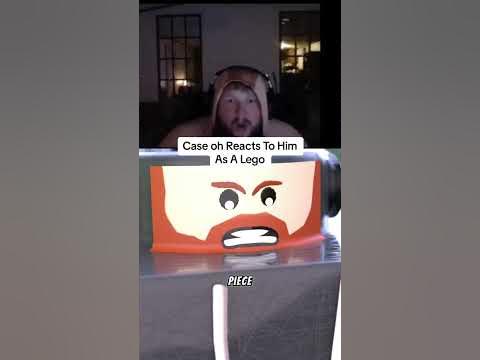 Caseoh reacts to himself as a 1x1 lego piece #caseoh #funny #
