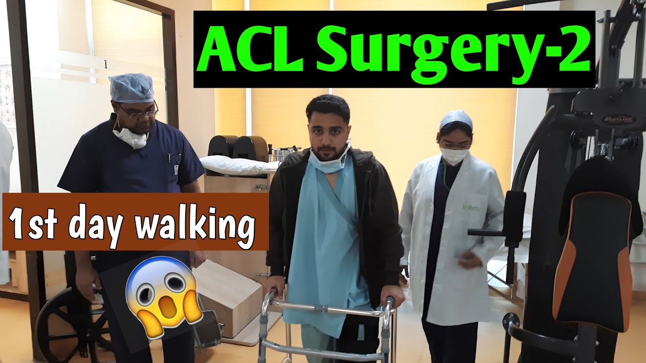 My ACL Surgery INDIA VLOG-2  (First day walking) 