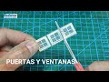 Puerta y ventanas para modelismo a escala