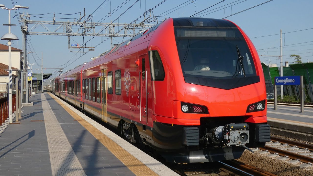 INVIO DEL NUOVO ETR814 FLIRT 3 DELLA VALLE D'AOSTA E ALTRI TRENI A CONEGLIANO!!