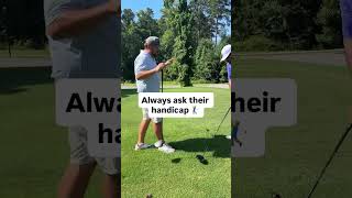 Always ask them for their handicap first #golf #golfswing #golftips #golfing #golfcoach #golflesson