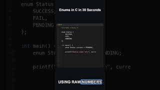 C code with magic numbers Use this enum trick instead ✨
