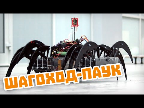 Видео: Механический паук с самонаведением на Raspberry Pi. Проекты Амперки
