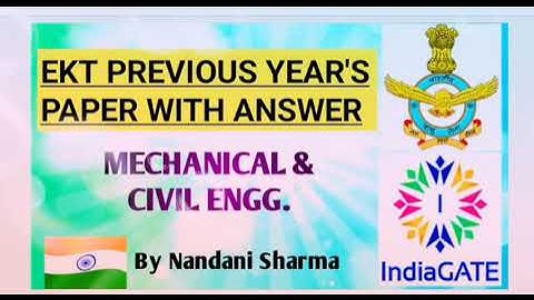 #AFCAT & #EKT || #Previous_Year_paper || #Mechanical & #Civil ||EKT PREVIOUS YEARS PAPER WITH ANSWER