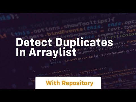 detect duplicates in arraylist
