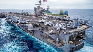 US Giant 13BN Aircraft Carrier In Action In The Red Sea