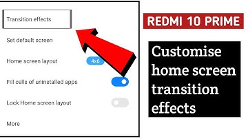 How to change home screen transition effects in redmi 10 prime | Home screen transition effects