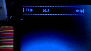 Fortran 77 program displaying a text menu bar.