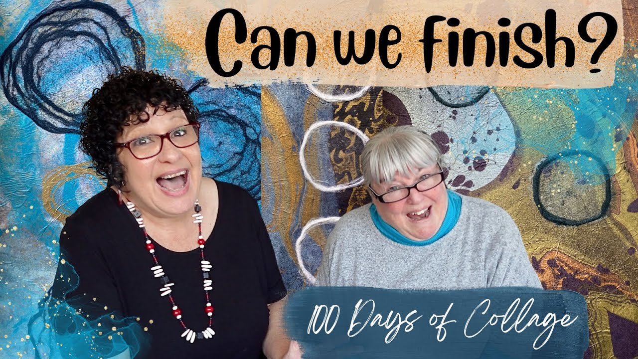 Методы печати Gelli для завершения 100 дней коллажа