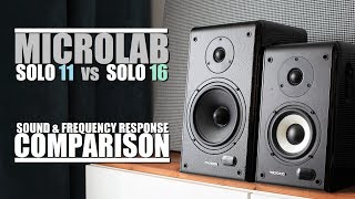 Microlab Solo 11 vs Microlab Solo 16  ||  Sound & Frequency Response Comparison