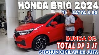 MURAH 1.8 JUTA CICILAN HONDA BRIO SATYA & RS 2024 TERBARU PROMO KREDIT MURAH MOBIL 100 JUTAAN