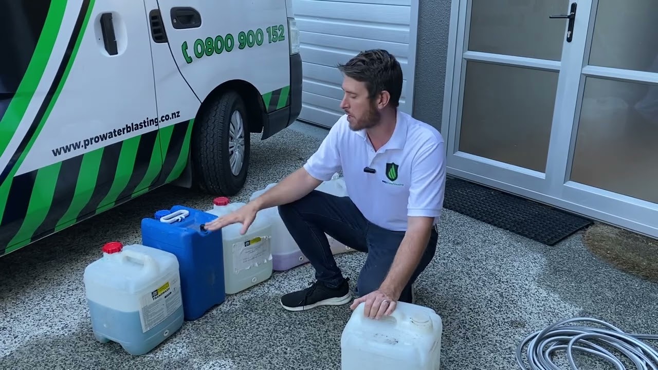 Different chemicals we use in Waterblasting