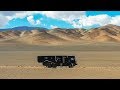 We drive over the salt lake • Expedition truck • World tour