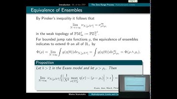 Marios G. Stamatakis: Hydrodynamic limits and condensing zero range processes