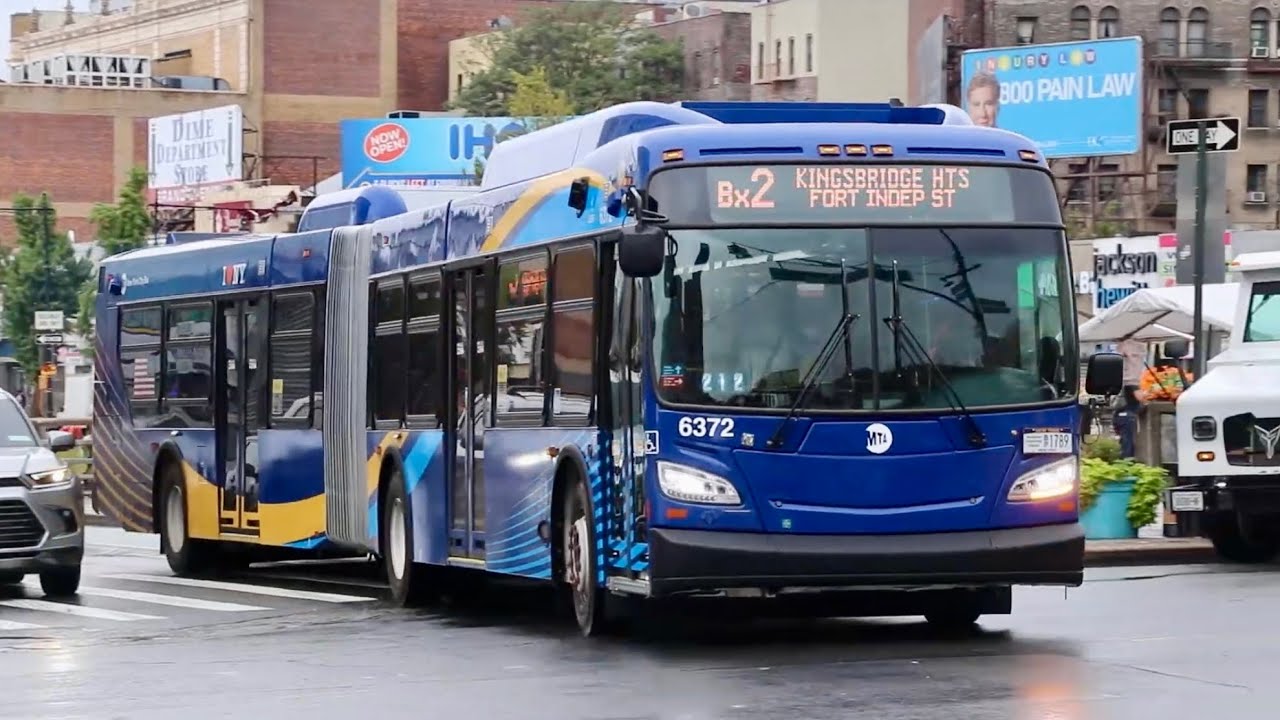 NYCT Bus: 2025 New Flyer XD60 #6372 on the Bx2 at Grand Concourse