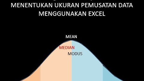 CARA MUDAH MENGHITUNG MEAN, MEDIAN, MODUS MENGGUNAKAN EXCEL