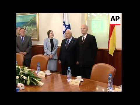 German Def Min Meets Sharon Pal Cabinet Meeting Youtube