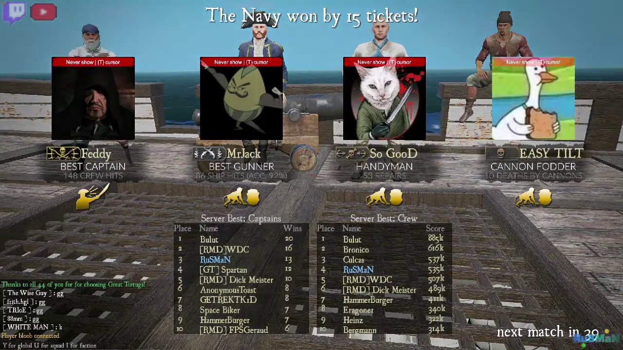 Blackwake🔥[🇷🇺]☠Coop!🏴PVP!💣2020.06.06👍12/7