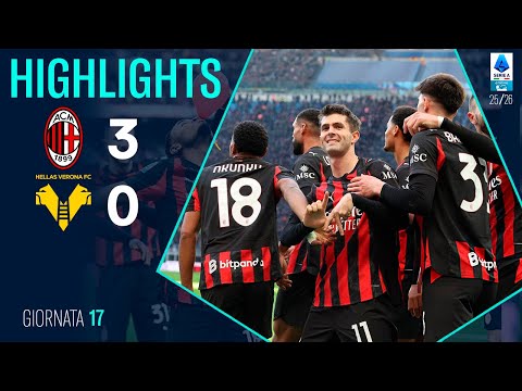 Video Milan Hellas Verona | 3-0 | Gli Highlights | Lega Serie A 2025 | verona milan