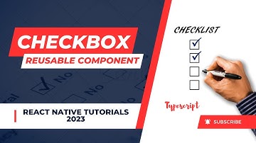 checkbox reusable component | react native | react native tutorial 2023 | typescript