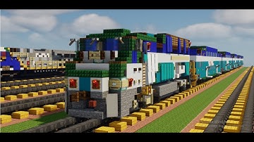 minecraft coaster train F59PHI diesel locomotive tutorial