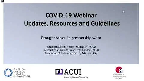 COVID-19 Webinar: Updates, Resources and Guidelines, March 18, 2020