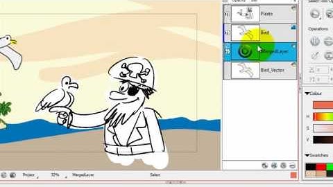 Merge Layers in Storyboard Pro 4.2