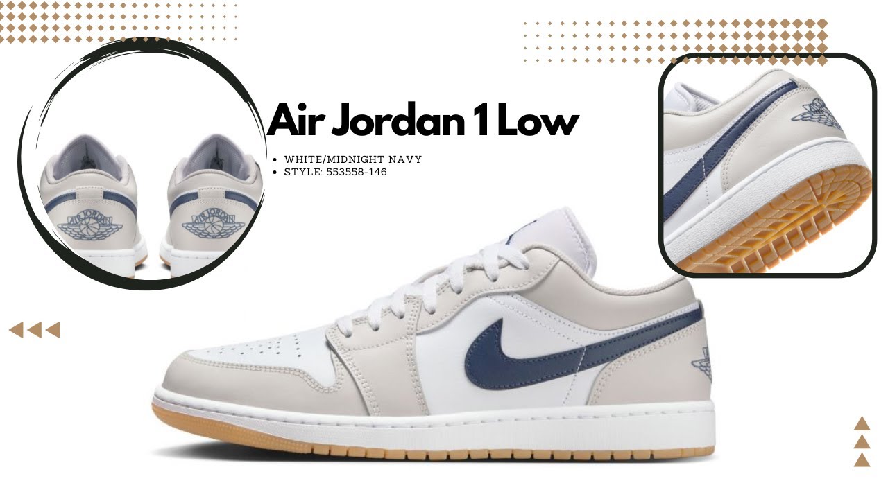 NIKE Air Jordan 1 ホワイト/ネイビー Nike Air Jordan 1 Mid Armory Navy White Black Mens Size 11.5