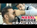 Amazing Crackings and head massage by SHAMBOO BARBER | ASMR | NECK, NASAL BRIDGE, SPINE  CRACKS.