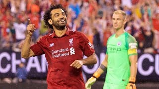هدف محمد صلاح في مرمى مانشستر سيتي بعد دقيقة من نزوله لأرض الملعب الكأس الدولية للأبطال   
