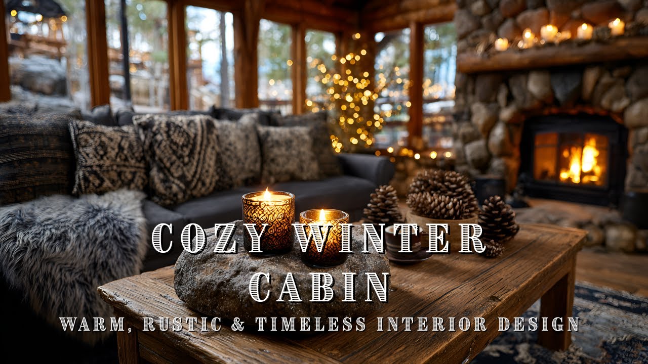 Winter Cabin Interior Design Ideas for a Warm, Cozy & Timeless Rustic Home