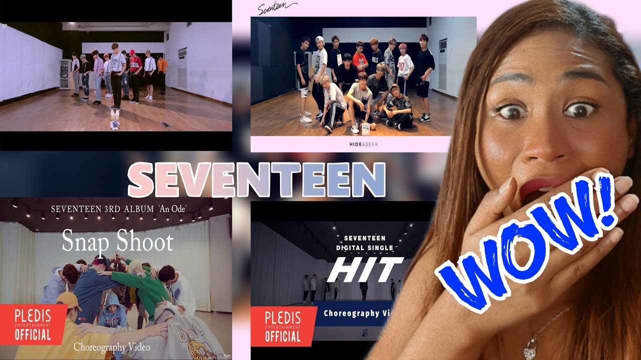 FIRST TIME REACTING TO SEVENTEEN (세븐틴) Dance Practice - VERY NICE/MANSAE/Snap Shoot/HIT