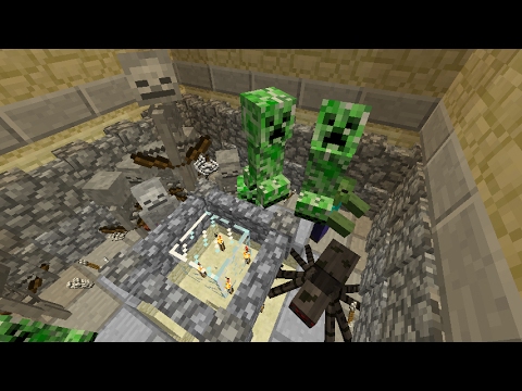Simple No Spawner Creeper Zombie Skeleton Spider Xp Farm Mcinstructabuilds Youtube