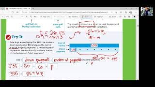 EnVision Grade 7 Accelerated Pre-Algebra 6-1: Write Two Step Equations