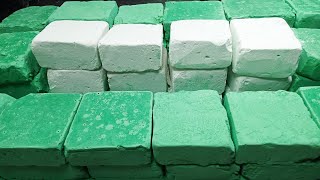 Green Soft Gym Chalk Blocks Mass Crush | Sleep Aid | Satisfying | ASMR screenshot 2