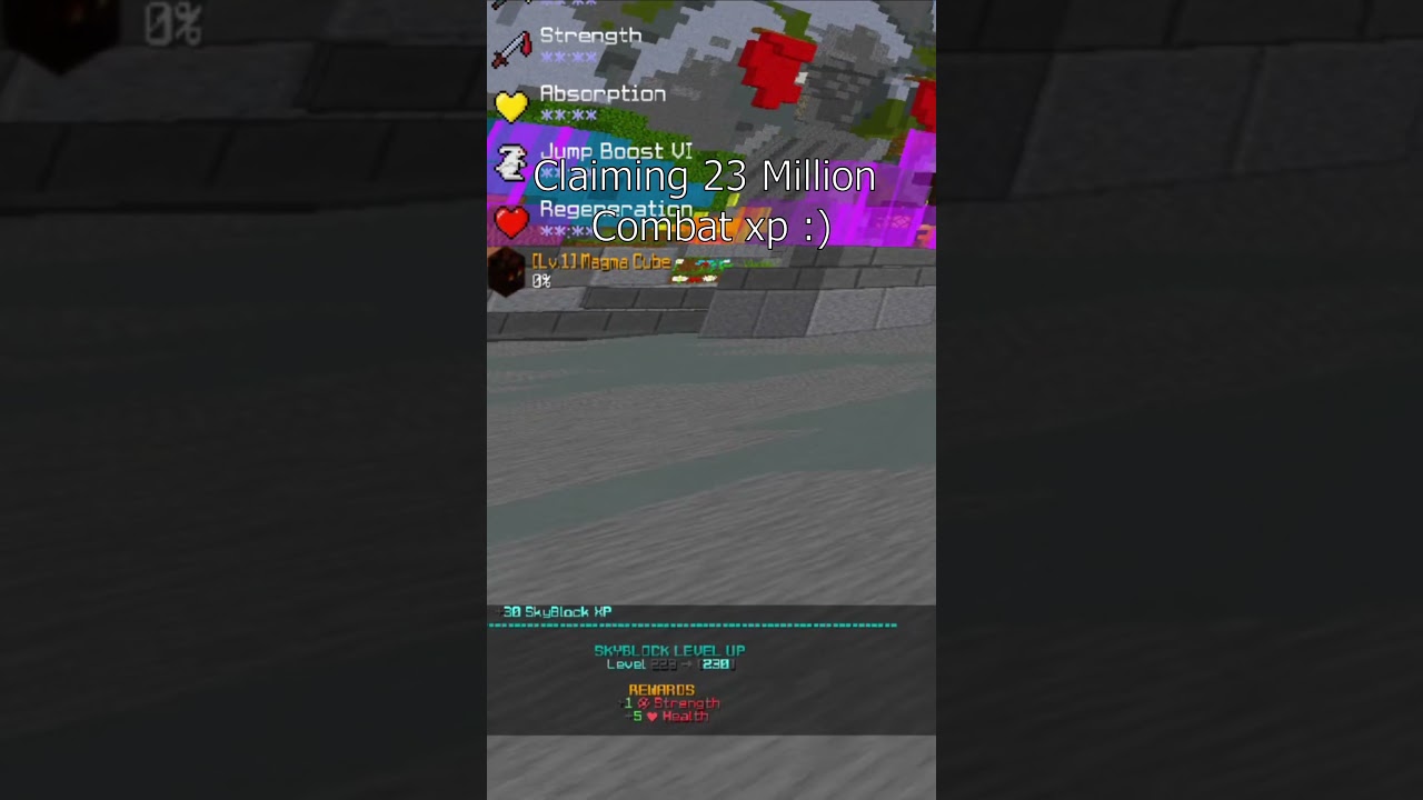 Casually Claiming 23 Million Combat xp in Hypixel Skyblock