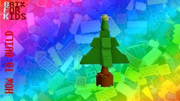 LEGO Instructions - How to build a simple LEGO Christmas tree - version 5 - 26 pcs. - 3D animation