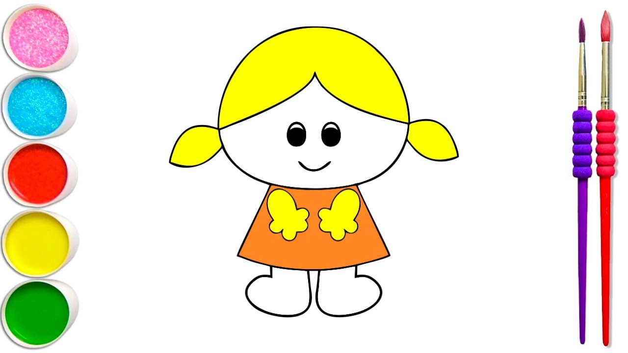 How to Draw Doll💃| Princess drawing for Kids | Doll Art for Kids | Step by Step Easy | Art ...