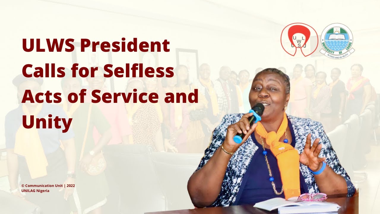 ULWS President Calls for Selfless Acts of Service and Unity - YouTube