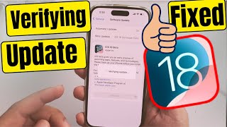 Fix iOS 26 Stuck on Verifying Update on iPhone (2026)