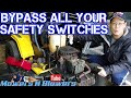 HOW TO BYPASS LAWN TRACTOR RIDING MOWER SEAT PTO BRAKE SAFETY SWITCH HARD WIRE IGNITION-SOLENOID FIX