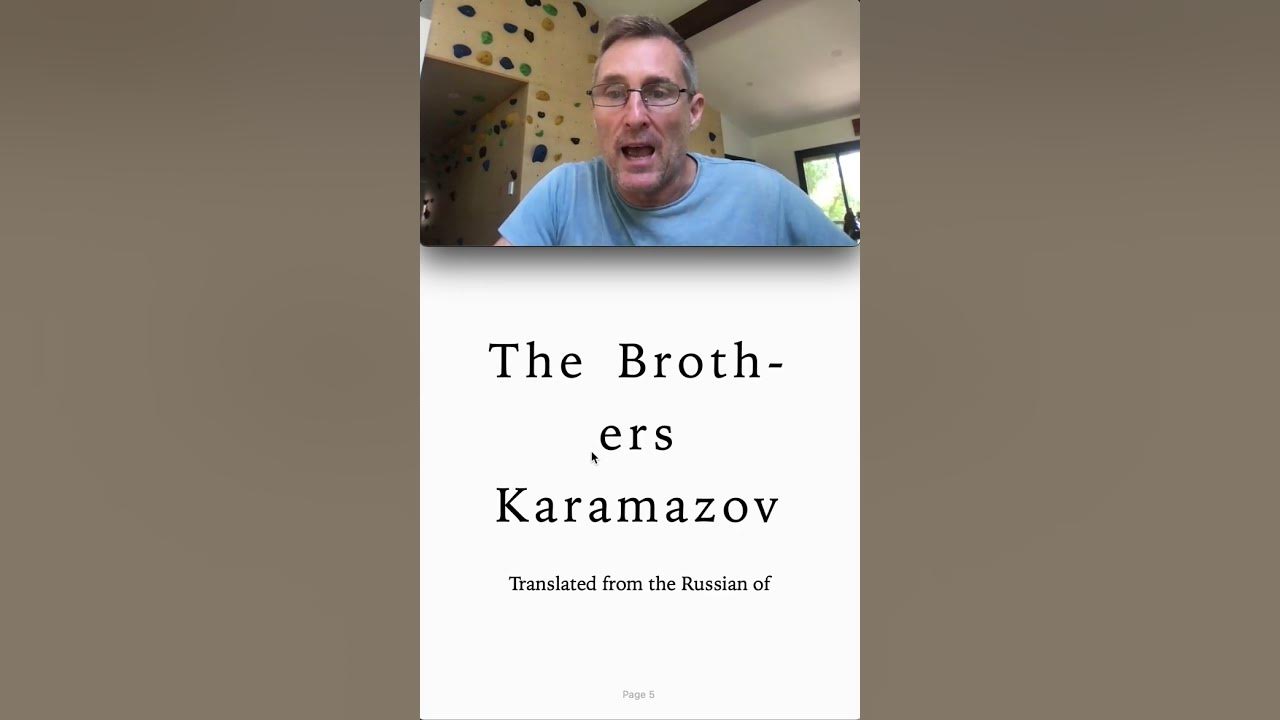 Reading The Brothers Karamazov YouTube