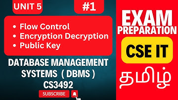 Flow Control, Encryption, Decryption & Public Key in DBMS | CS3492 Unit 5 | Anna University Exam Pre