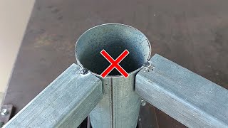 rarely do people know. the secret to strong welding on thin metal | pipe cutting tricks